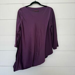 Tom and Linda Platt Women’s One Size Magenta Assymetrical Top Blouse